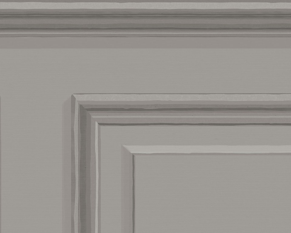 French Wainscoting - Wallpaper - Warm grey