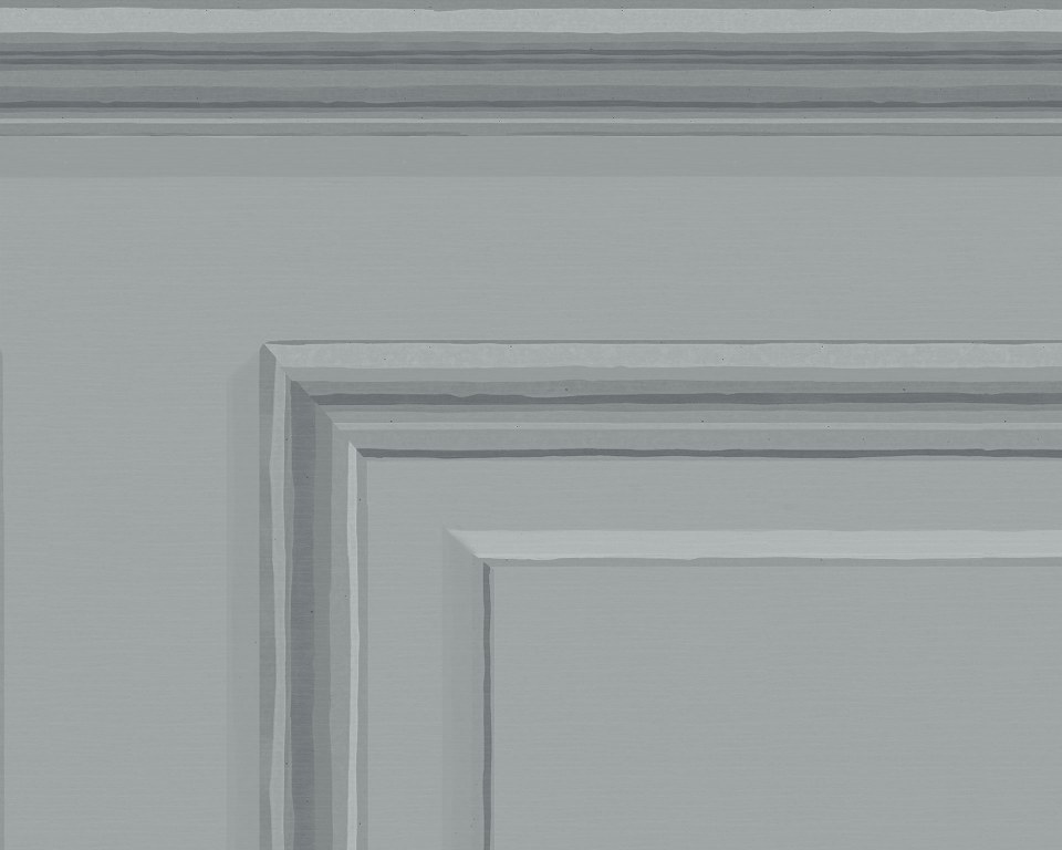 French Wainscoting - Wallpaper - Cold gray