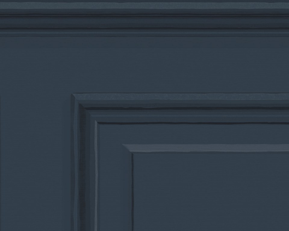 French Wainscoting - Wallpaper - Dark blue