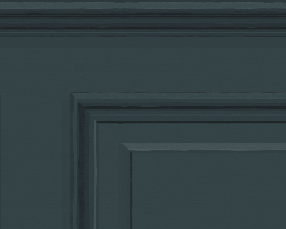 French Wainscoting - Wallpaper - Blue green