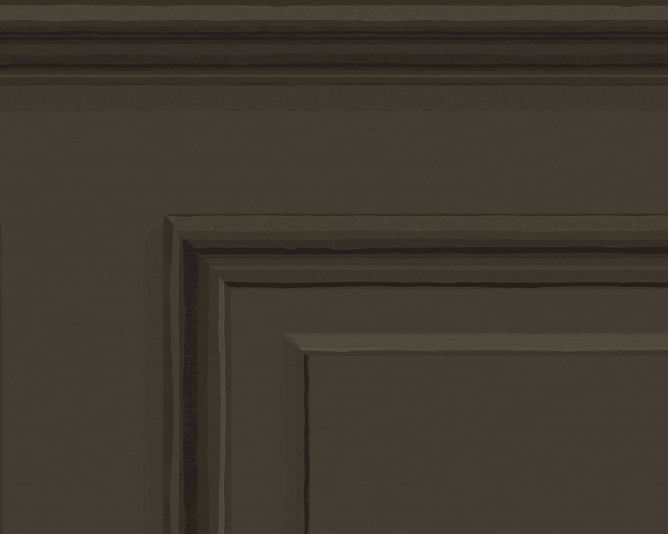 French Wainscoting - Wallpaper - Brown