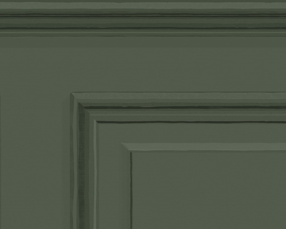 French Wainscoting - Wallpaper - Green