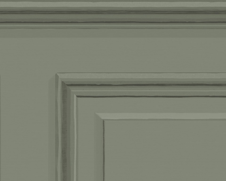 French Wainscoting - Wallpaper - Green water