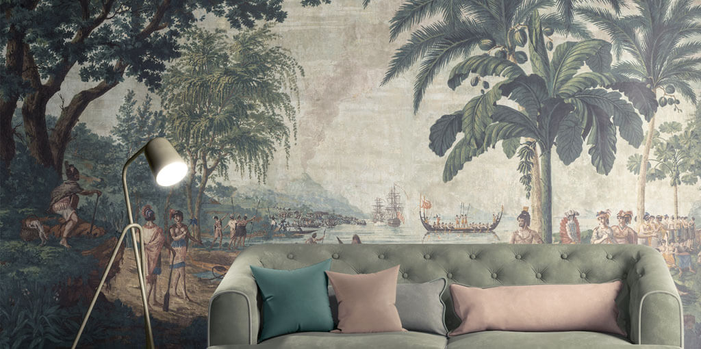Arcadian Thames Mineral Wallpaper | Zoffany by Sanderson Design