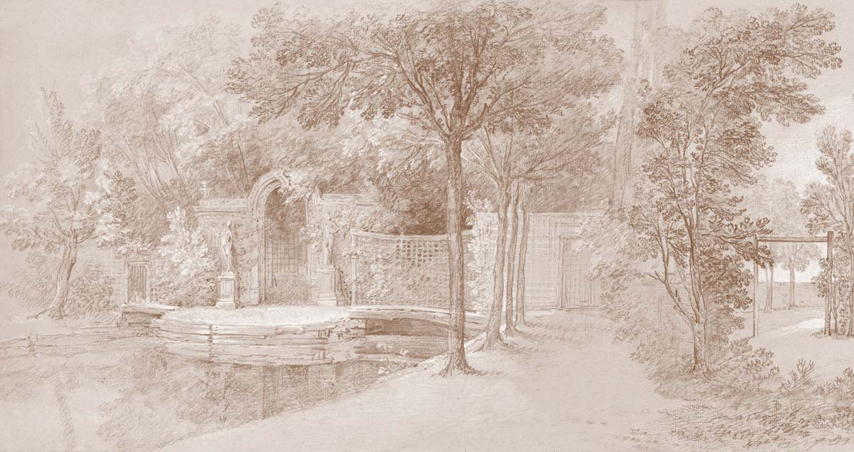 Panoramique Jardin d'Arceuil en couleur sanguine