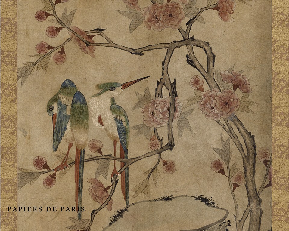 Oiseaux coreens n°3/8 - Papier peint